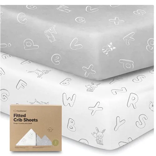 *UPGRADE* Organic Cotton Crib Sheets with Organic Mattress Pad
