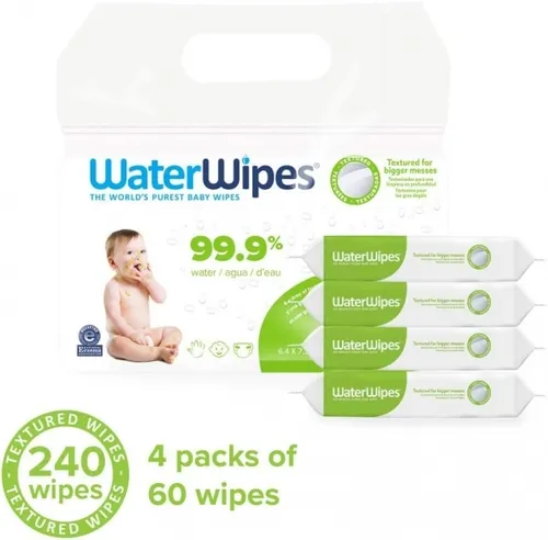 Water Wipes Diaper Wipes - 4 Pack, 240 wipes