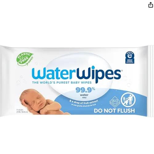 Waterwipe Baby Wipes - 1 pack - 60 wipes