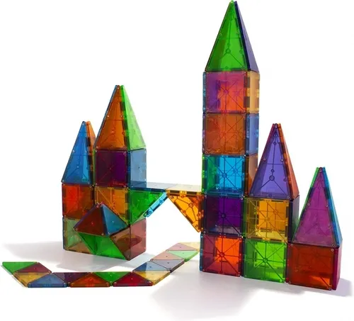 50 Pc Magnatiles Clear Colors Set
