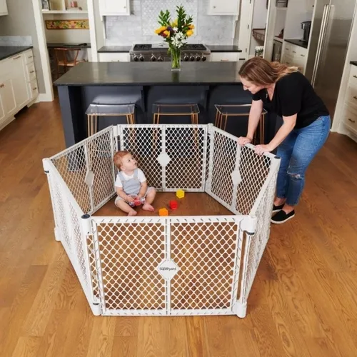 Indoor or Outdoor Baby Playpen 34sq FT - Colors May Vary