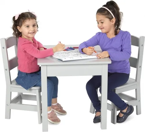 Toddler Wooden Table with Two Chairs - Melissa and Doug