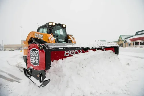 Skid Steer with snow box