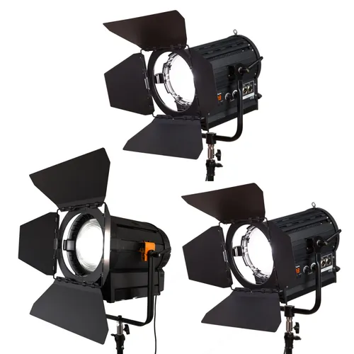 300W+600W LED FRESNEL SPOT LIGHT SZETT (CINEWARE LED FRESNEL SPOT LIGHT 600W + 2x CINEWARE LED FRESNEL SPOT LIGHT 300W