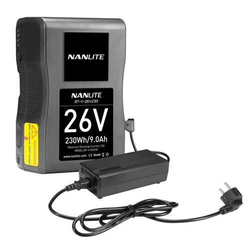 NANLITE V-lock akku 26V 230Wh 9Ah + töltő