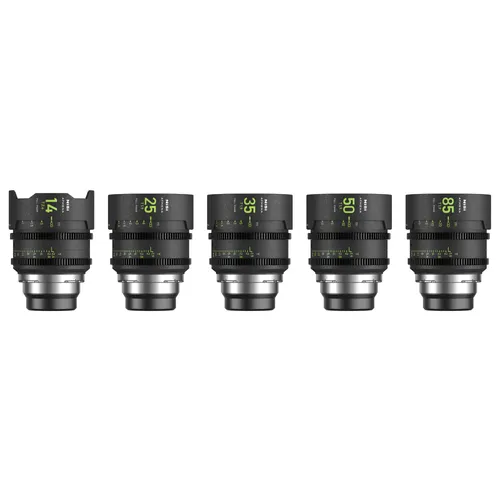 NiSi Cine Lens Set Athena Prime PL-Mount (14mm/T2.4,25mm/T1.9,35mm/T1.9,50mm/T1.9,85mm/T1.9)
