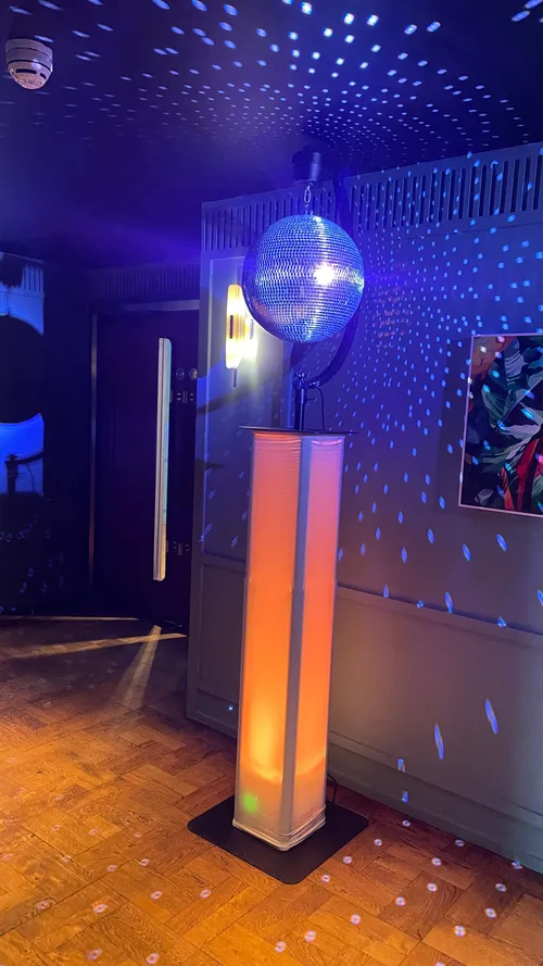 Disco Ball, Wireless Spot Light & LED Tower Stand