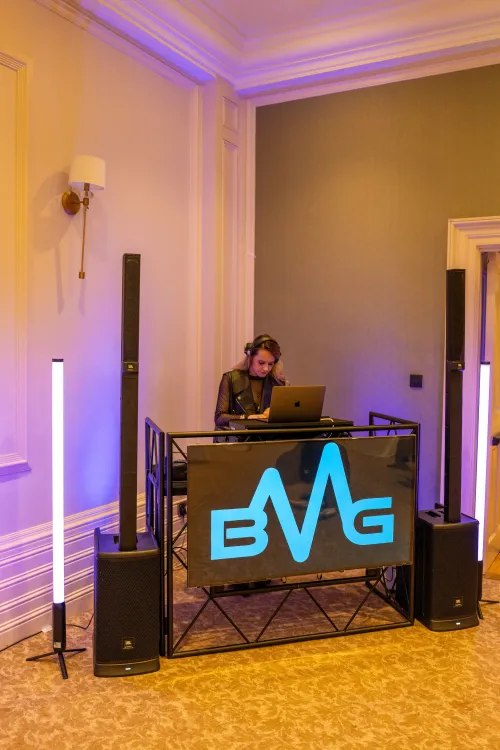 DJ booth with 55