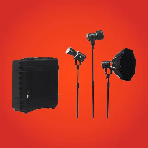 Aputure Storm 80c LED Monolight 3-Light Kit (US)
