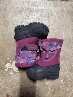 7T: Columbia Duck Boot (Purple w/animals)