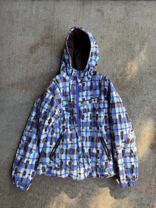 10-12T: Columbia, Brown Blue plaid w/sherpa lining