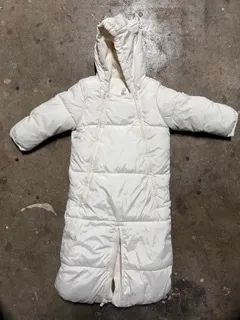 6-12M: Baby Gap (white) Snowsuit