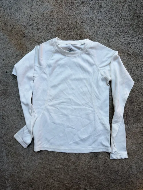 S: Lands End, White long underwear shirt (Size 7/8)