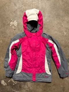 6-7 (XS): REI Pink w/Grey + White Jacket
