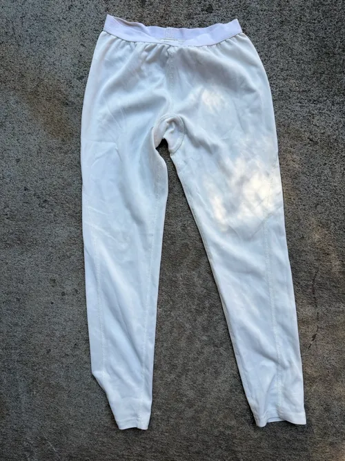 S: Lands End, White long underwear pants (Size 7/8)