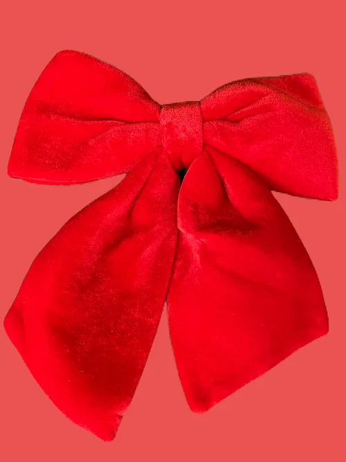 Noleggio Fiocco rosso in velluto H40xL44