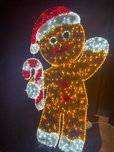 Papà Zenzero in alluminio per allestimento Natale 180x112