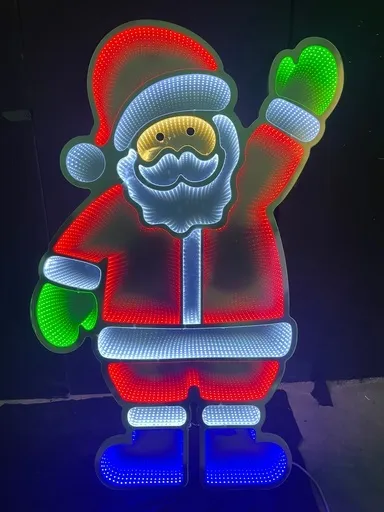 Babbo Natale con effetto profondità tridimensionale 120x180 cm noleggio