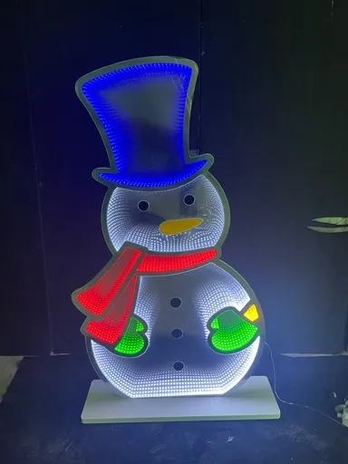 Pupazzo di neve con effetto profondità tridimensionale 100X180CM