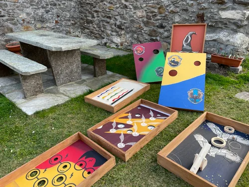 Noleggio giochi in legno, set di 10 giochi per tutte le età