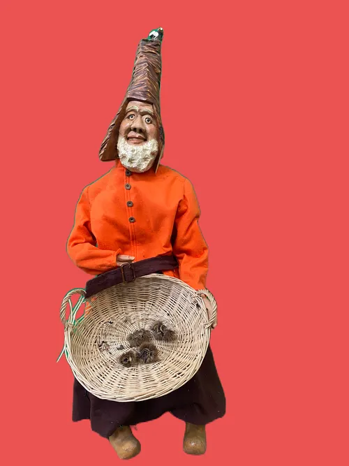 Noleggio Gnomo in legno contadino H140