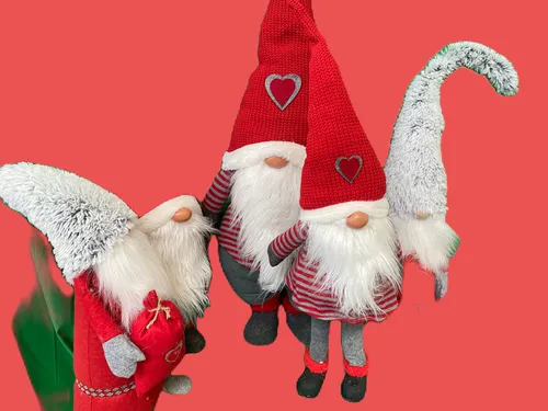 Famiglia elfi nordici stoffa h90cm