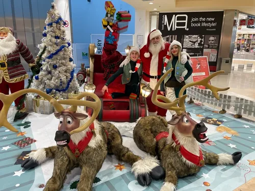 Noleggia grande slitta di Babbo Natale con renne 255 cm