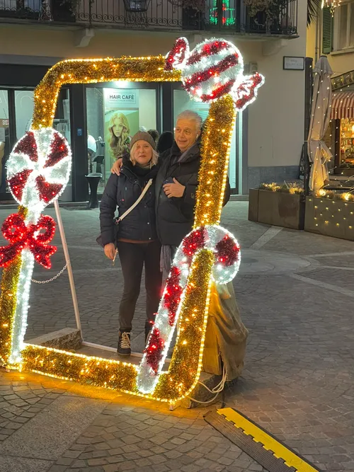Postazione selfie natalizia