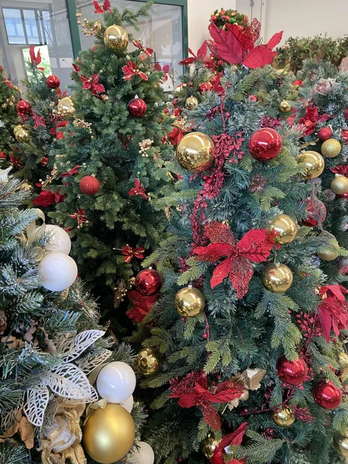 Noleggio Albero di Natale Luminoso bianco rosso H180cm.
