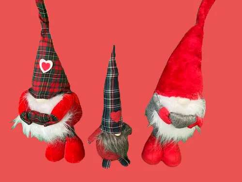 Trio elfi nordici stoffa h60 cm