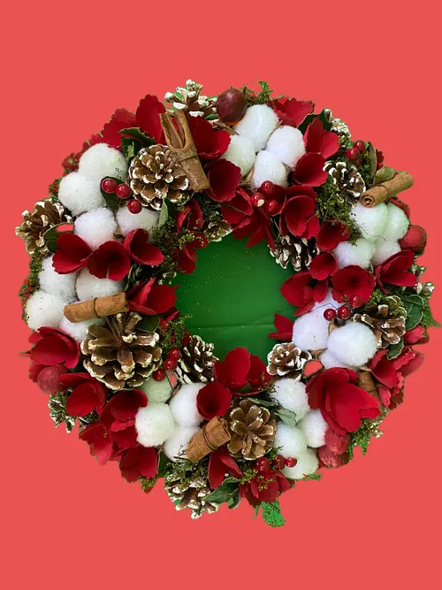 Noleggio Corona Natalizia Decorativa Diam.33cm