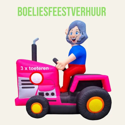 De vrouw op de tractor