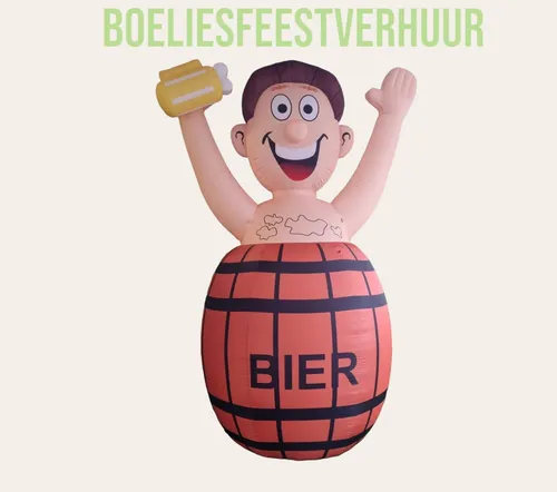 De man in het biervat