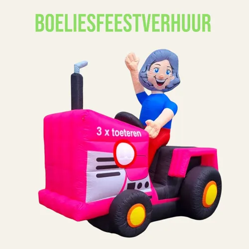 De vrouw op de tractor