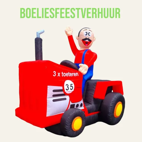 De man op de tractor