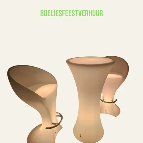 Led meubel statafel set met twee barkrukken