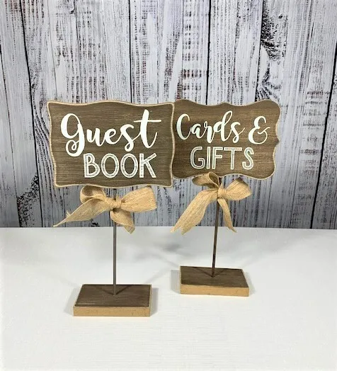 Set of Rustic Guestbook and Cards & Gifts Signs