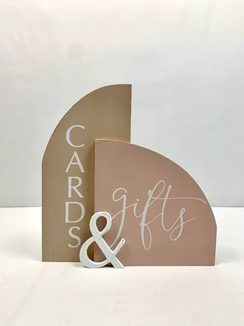 Wood Arched Cards & Gifts Sign