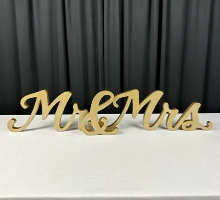 Gold Mr. & Mrs. Sign