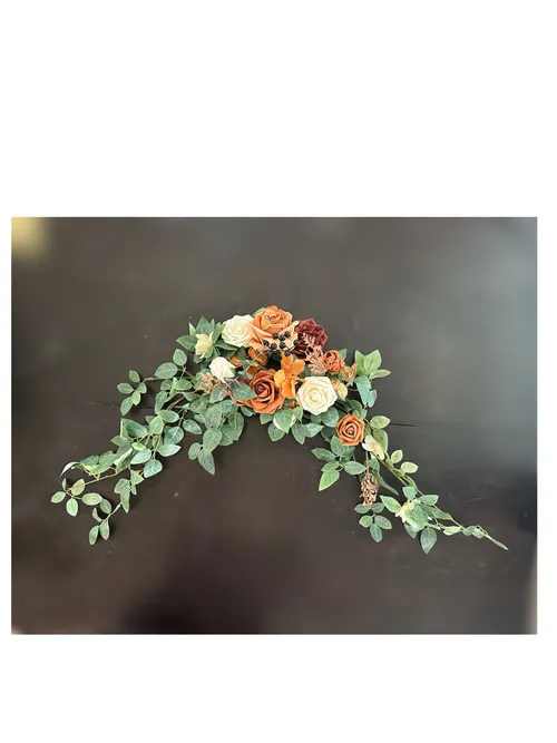 Terracotta & Rust Orange Flower Swag