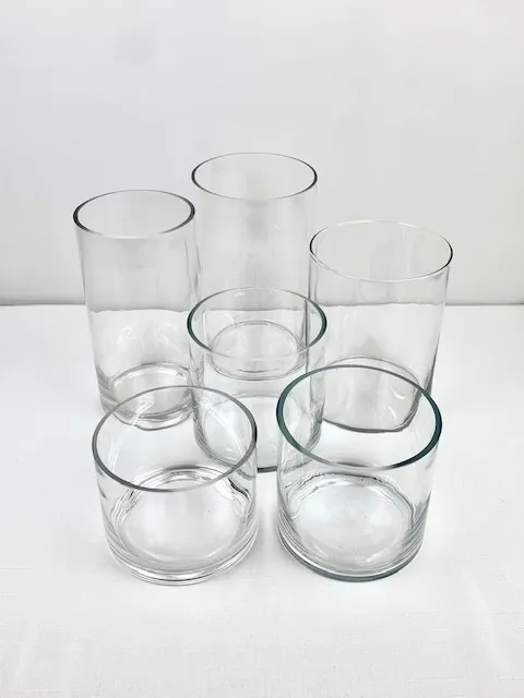 Set of Large Cylinder Candle Holders