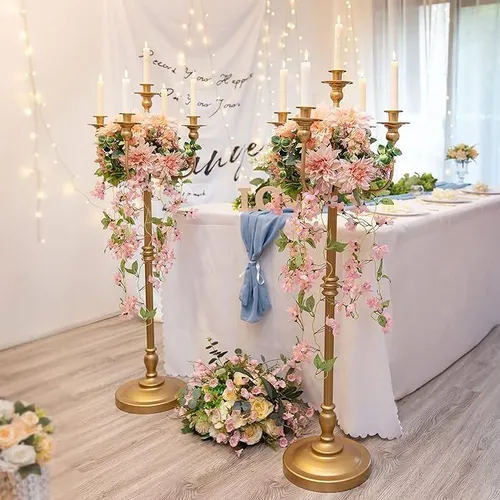 Set of Gold Candelabra 50