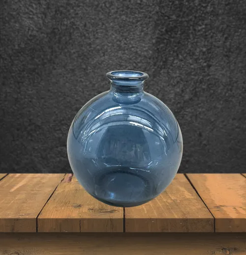 Navy Blue Glass Bud Vase