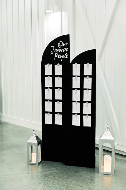 Wood Arched Seating Chart - 2 Pieces