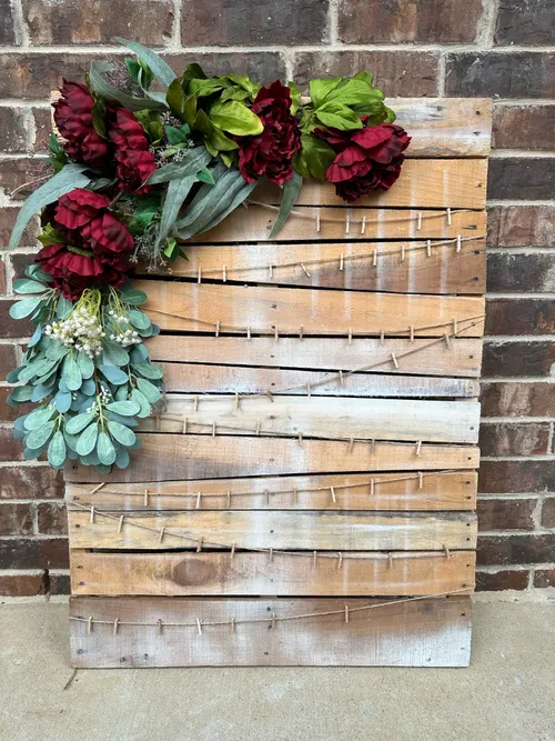 Rustic Seating Chart w/ Flower Swag