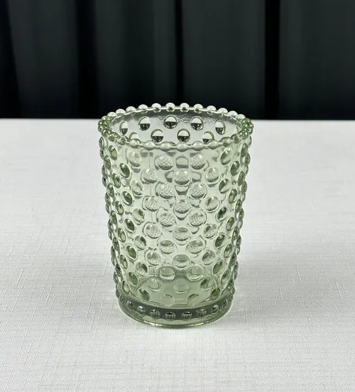 Green Hobnail Votive