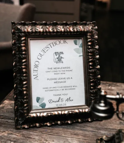 Custom Audio Guestbook Sign & Frame