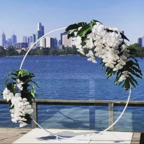 7' White Circular Arch