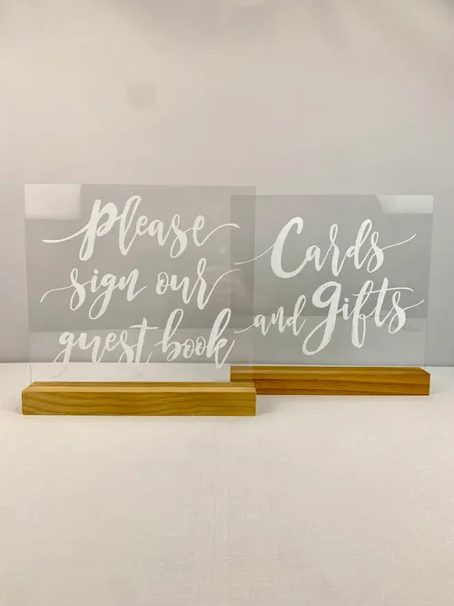 Acrylic Cards & Gifts and Guestbook Signs
