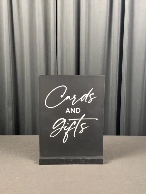 Black Wood Cards & Gifts Sign